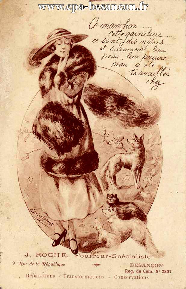 J. ROCHE, Fourreur-Spécialiste - 9, Rue de la République - BESANÇON